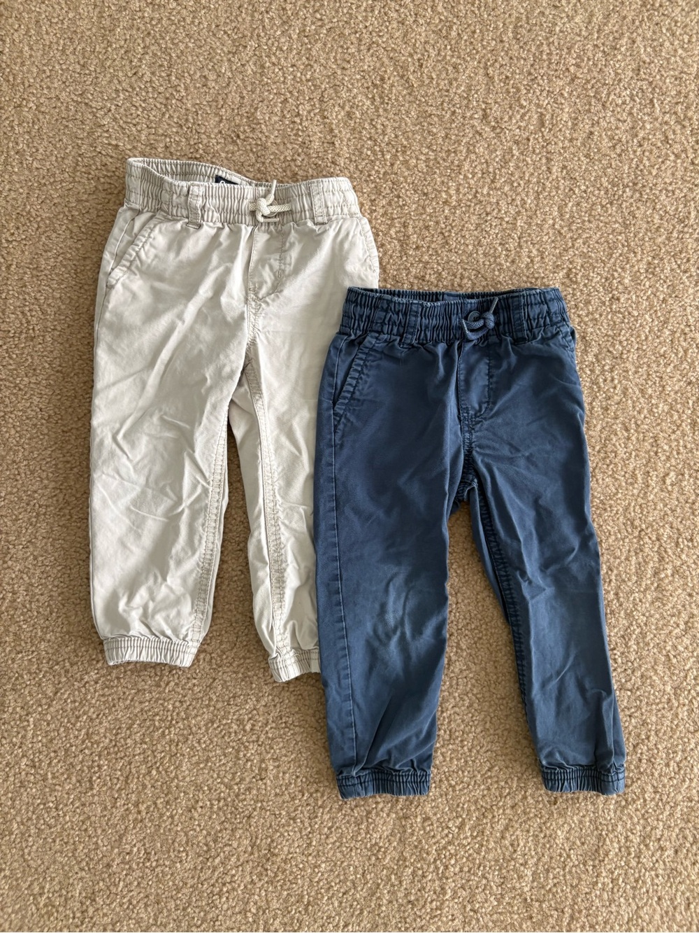 OshKosh B'gosh Khaki and Navy Elastic Waist Joggers